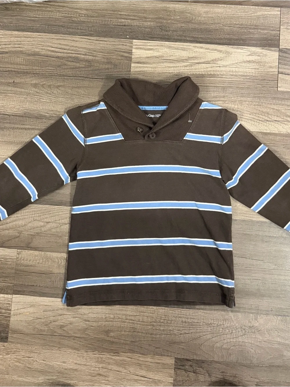 Vintage Baby Gap Rugby Polo Large Patch Long Sleeve Shirt Size 5 Yrs CLEAN!